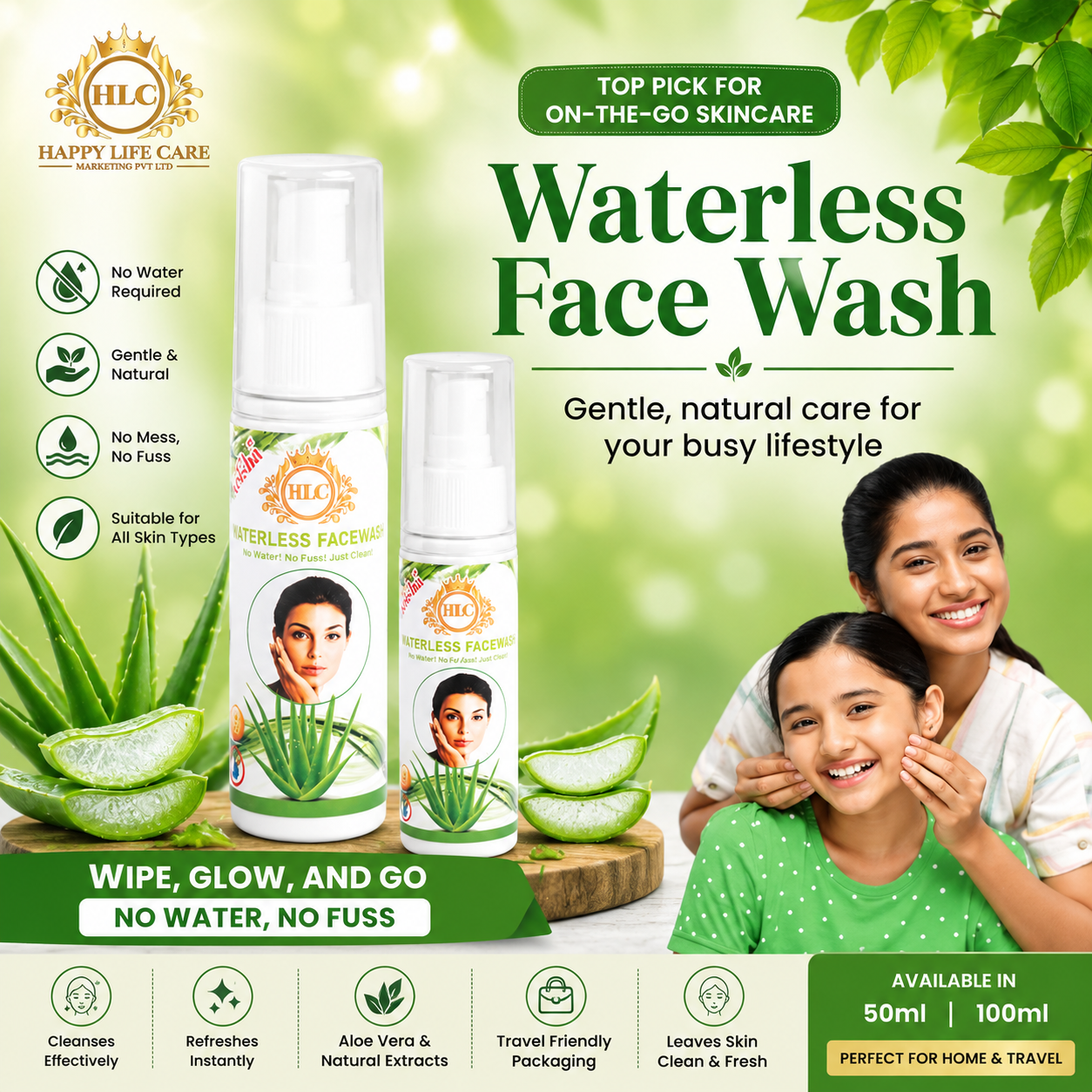 Waterless Face Wash