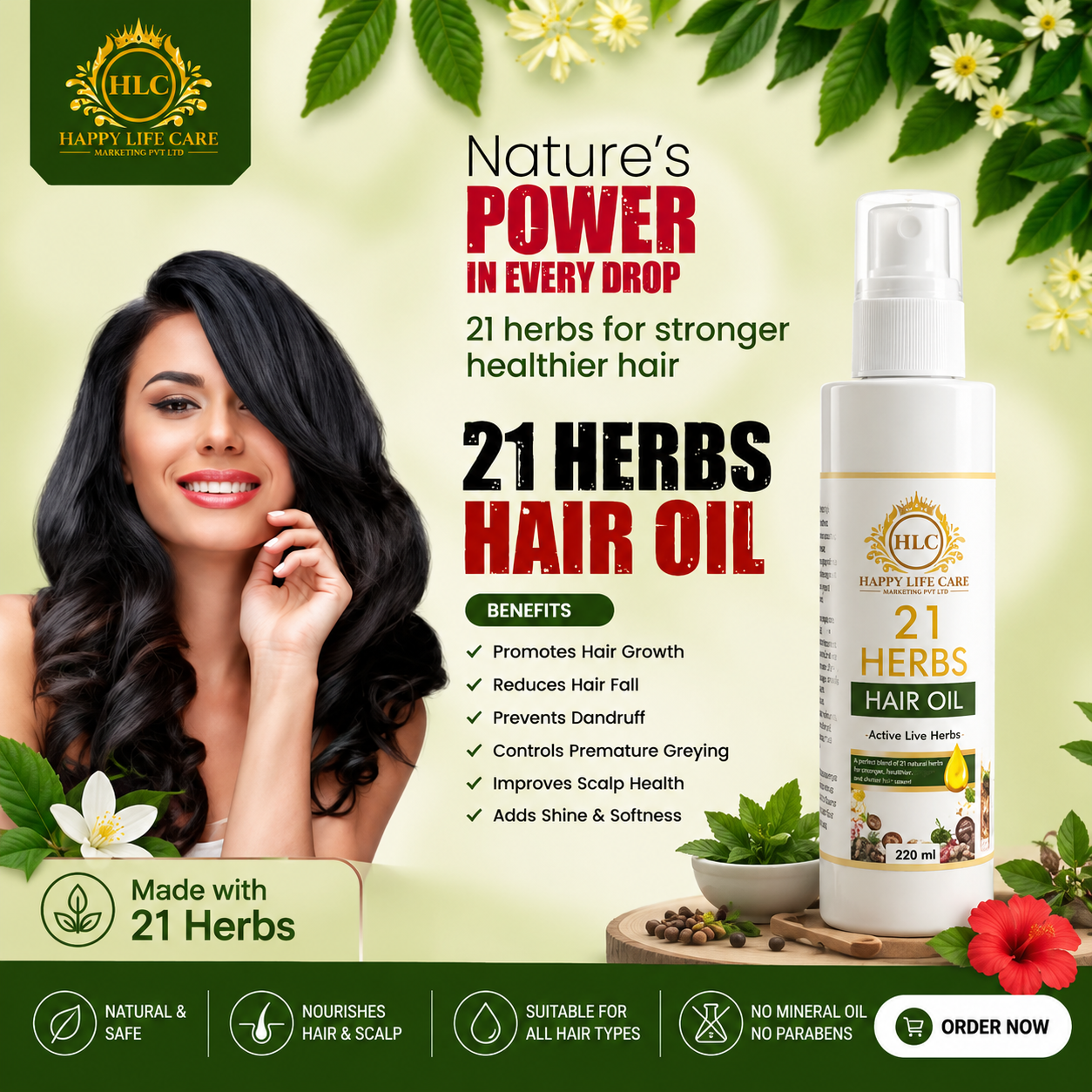 21 Herbs Hair Oil